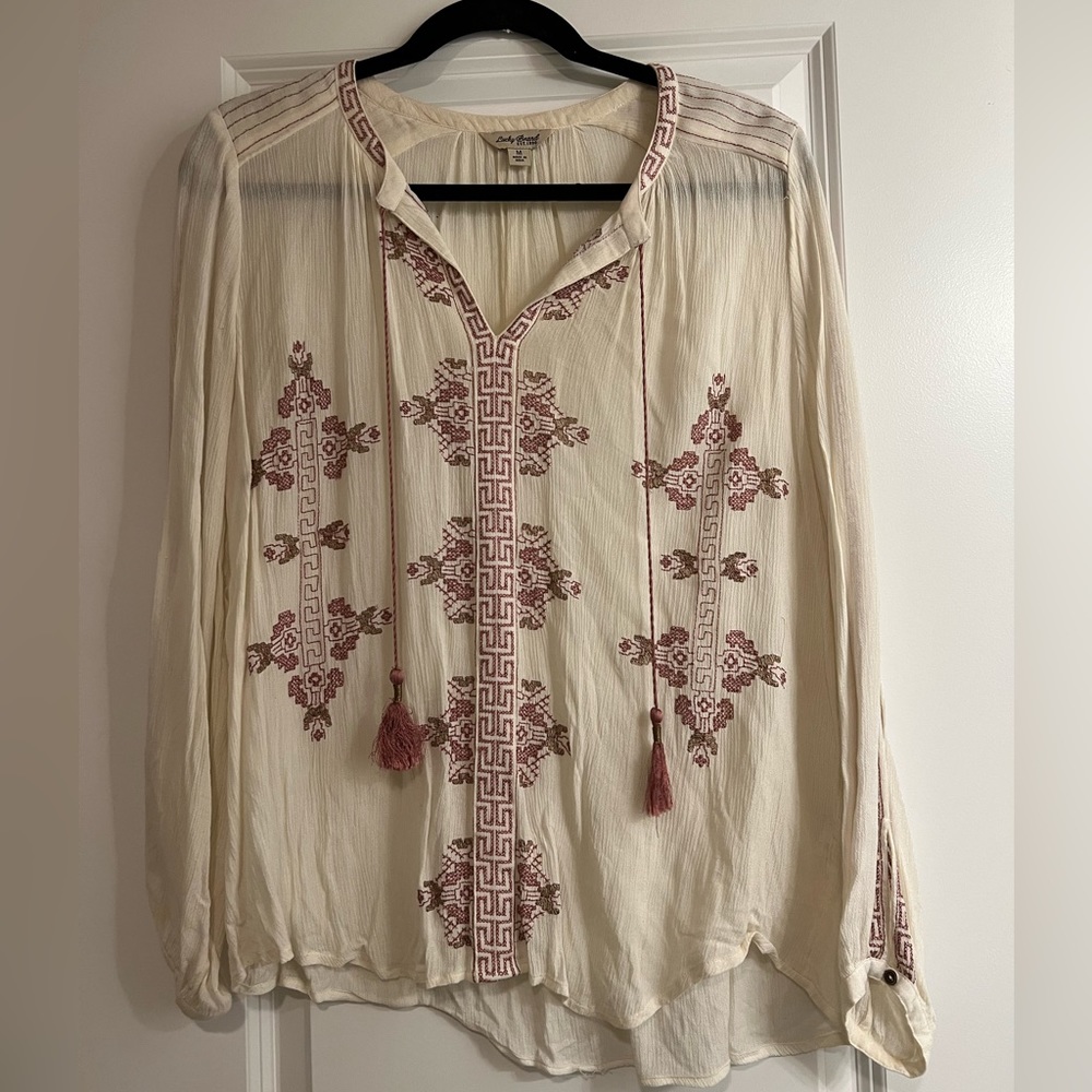 Lucky Brand Embroidered Blouse